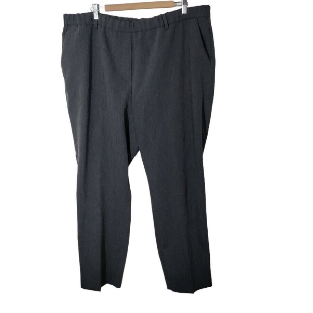 Talbots Pants Women 22W Gray Pull On Ponte Knit Cambridge Career Classic Stretch